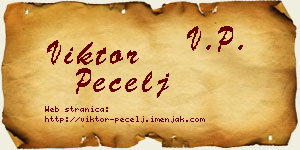 Viktor Pecelj vizit kartica